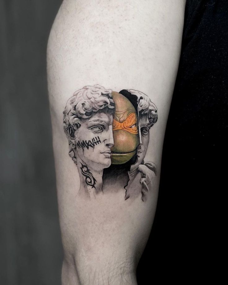 3D Michelangelo's David Tattoo