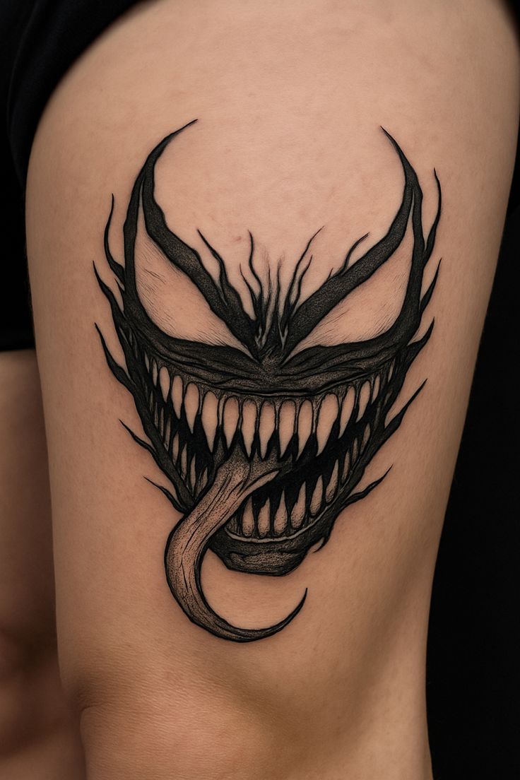 Striking Venom Tattoo Design