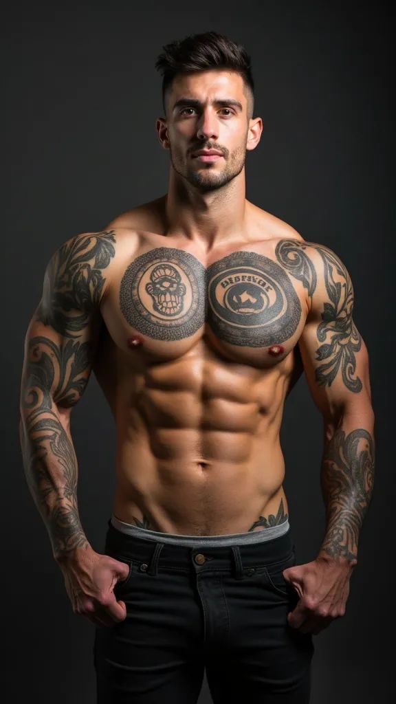 3D Muscle Art Tattoo