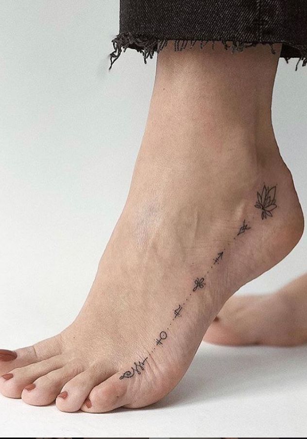 Delicate Minimalist Ankle Tattoo Ideas