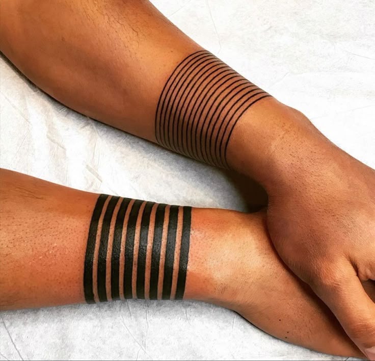 Bold Blackwork Arm Band Tattoo