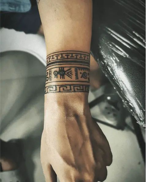 Stunning Tribal Arm Band Tattoo for Your Wrist