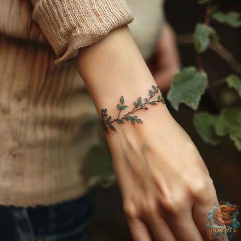 delicate floral wrist tattoo design