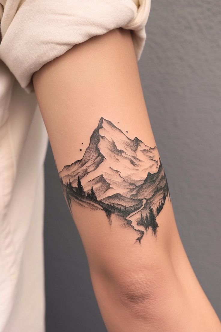 Majestic Mountain Tattoo for Nature Enthusiasts