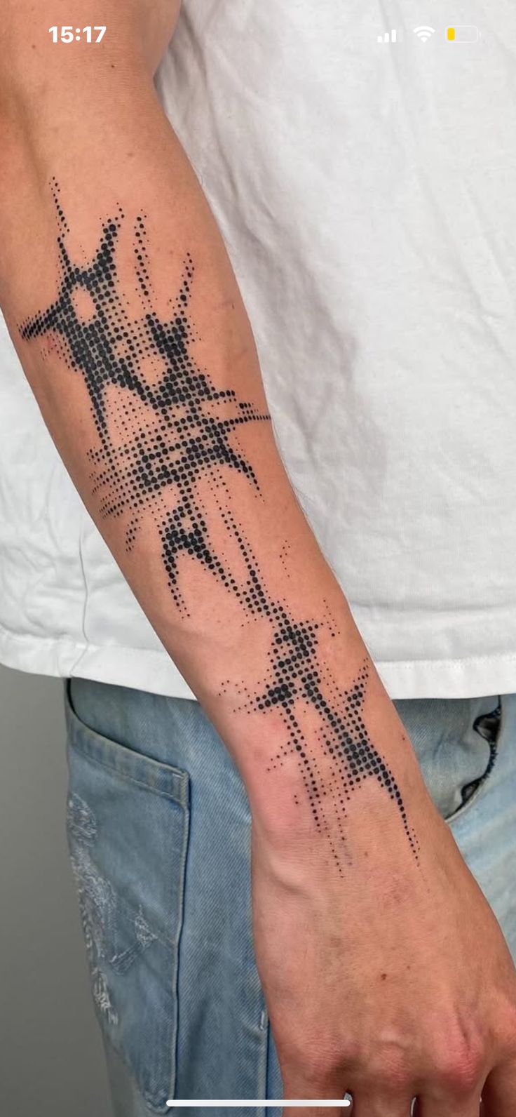 Modern Dotwork Forearm Tattoo