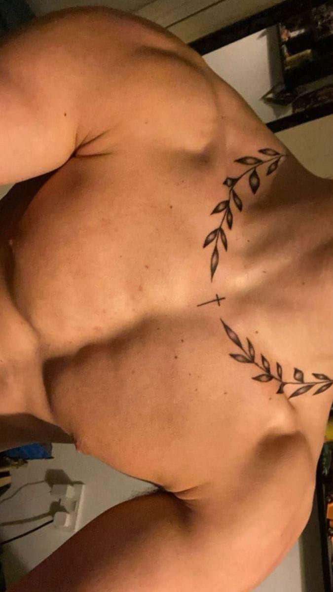 Elegant Blackwork Shoulder Tattoo for Men