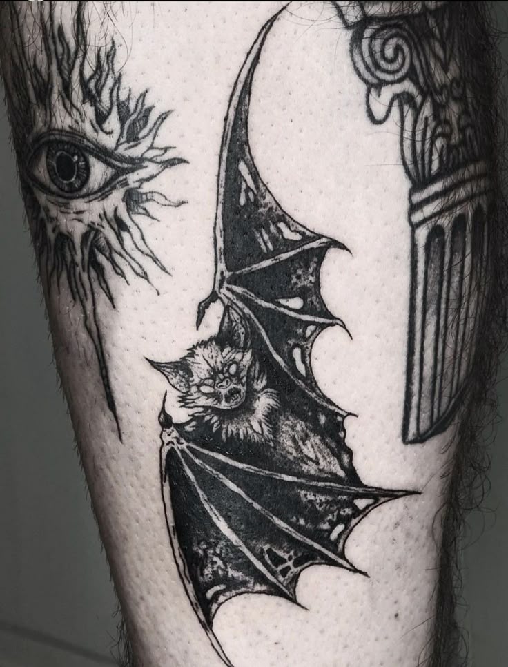 Elegant Bat Tattoo for Aesthetic Lovers
