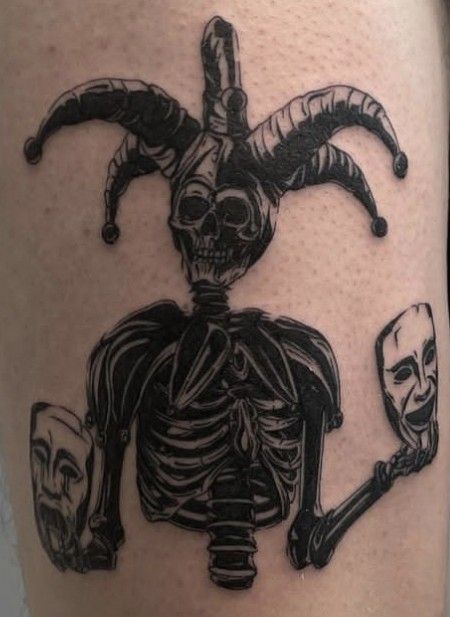Jester Skeleton Tattoo