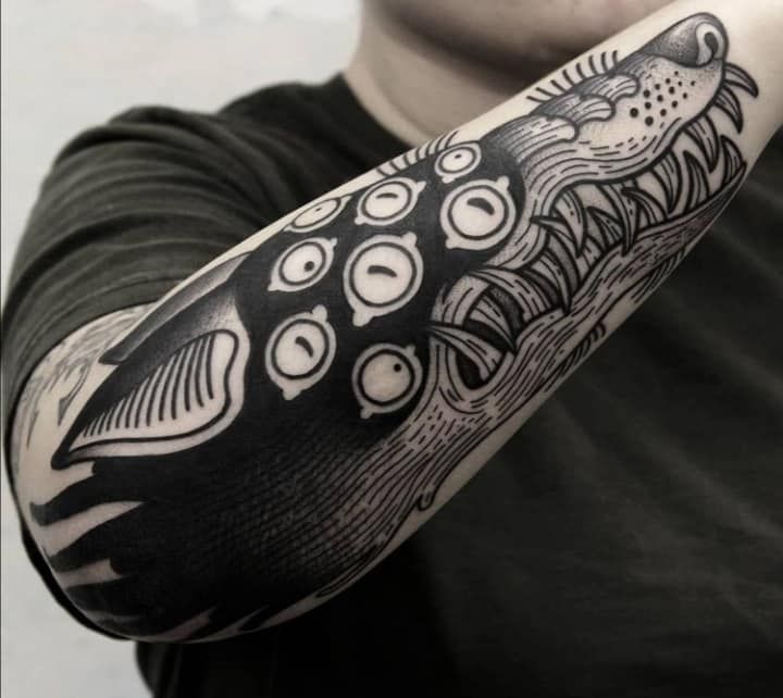 Majestic Wolf Forearm Tattoo