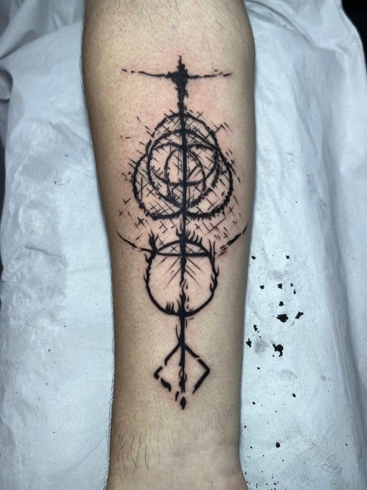 Epic Blackwork Tattoo for Gamers