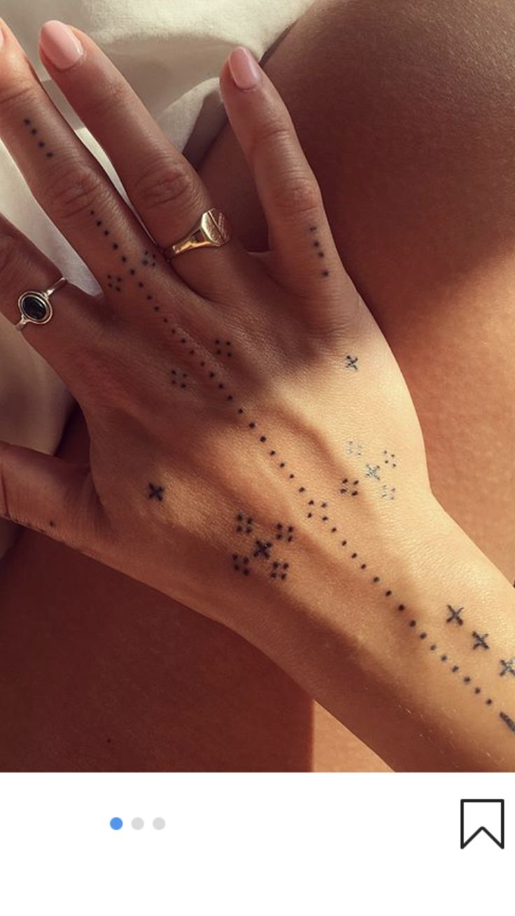 Intricate Dotwork Hand Tattoo