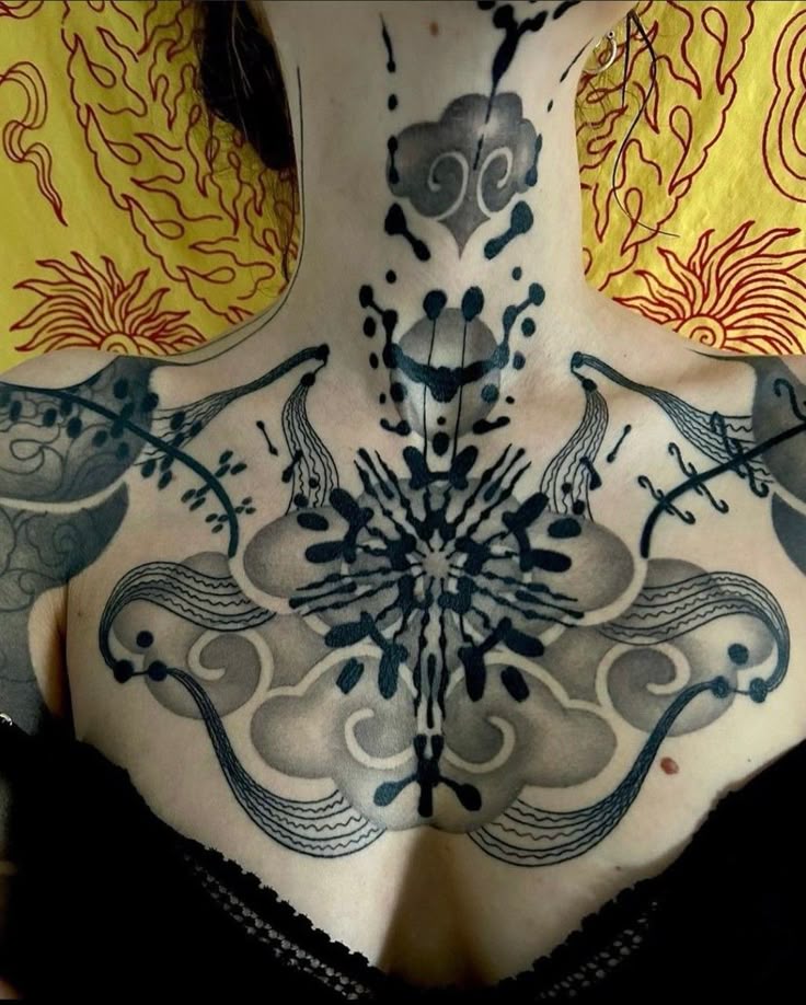 Intricate Dotwork Chest Tattoo