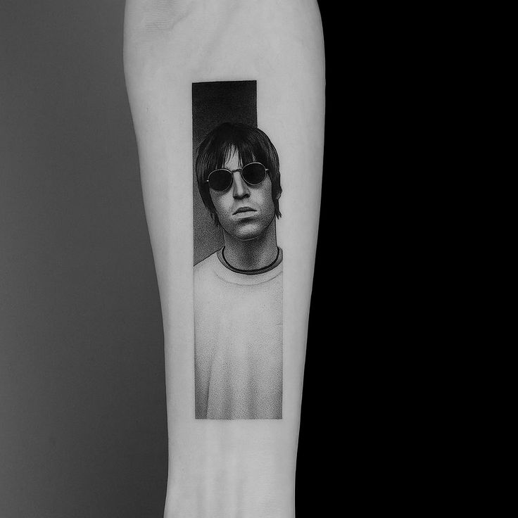 Minimalist Dotwork Portrait Tattoo