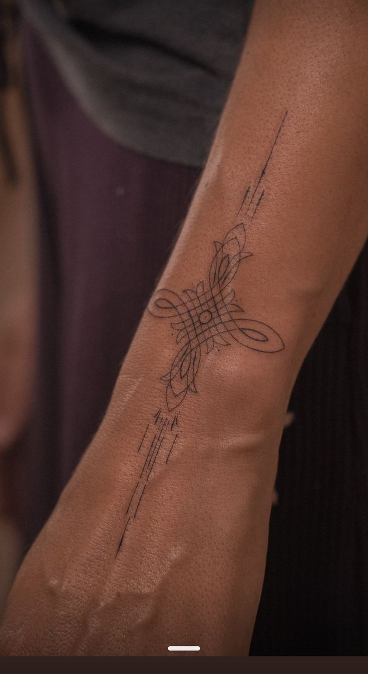 Intricate Dotwork Forearm Tattoo