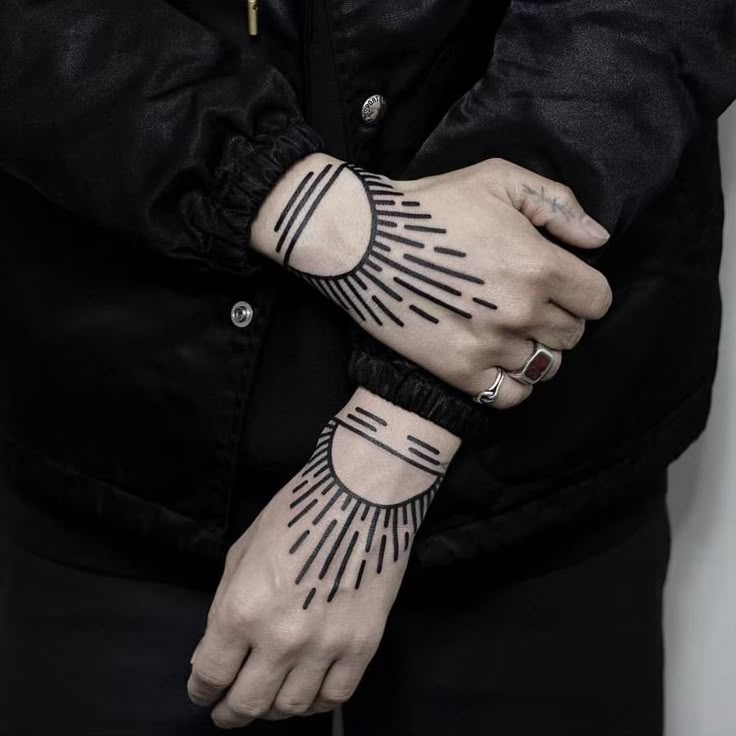 Stunning Abstract Band Tattoo for Arm
