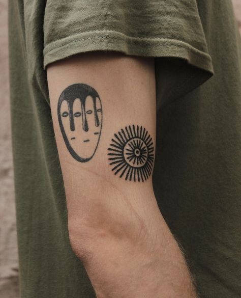 Minimalist Blackwork Arm Tattoo