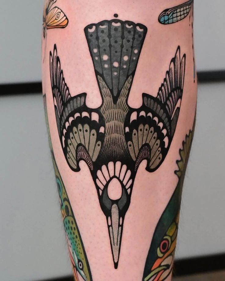 Elegant Kingfisher Tattoo Design