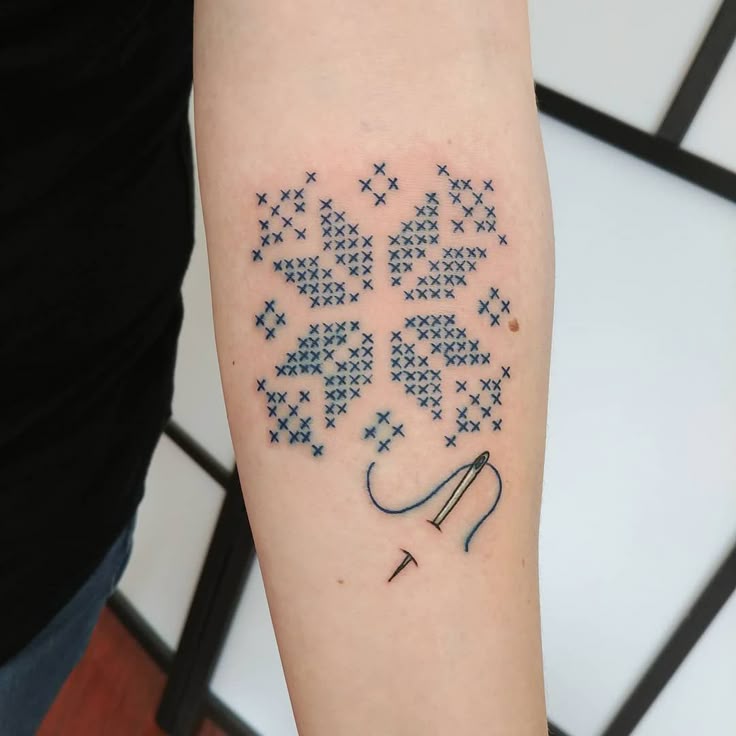 Charming Embroidery Tattoo for the Creative Soul