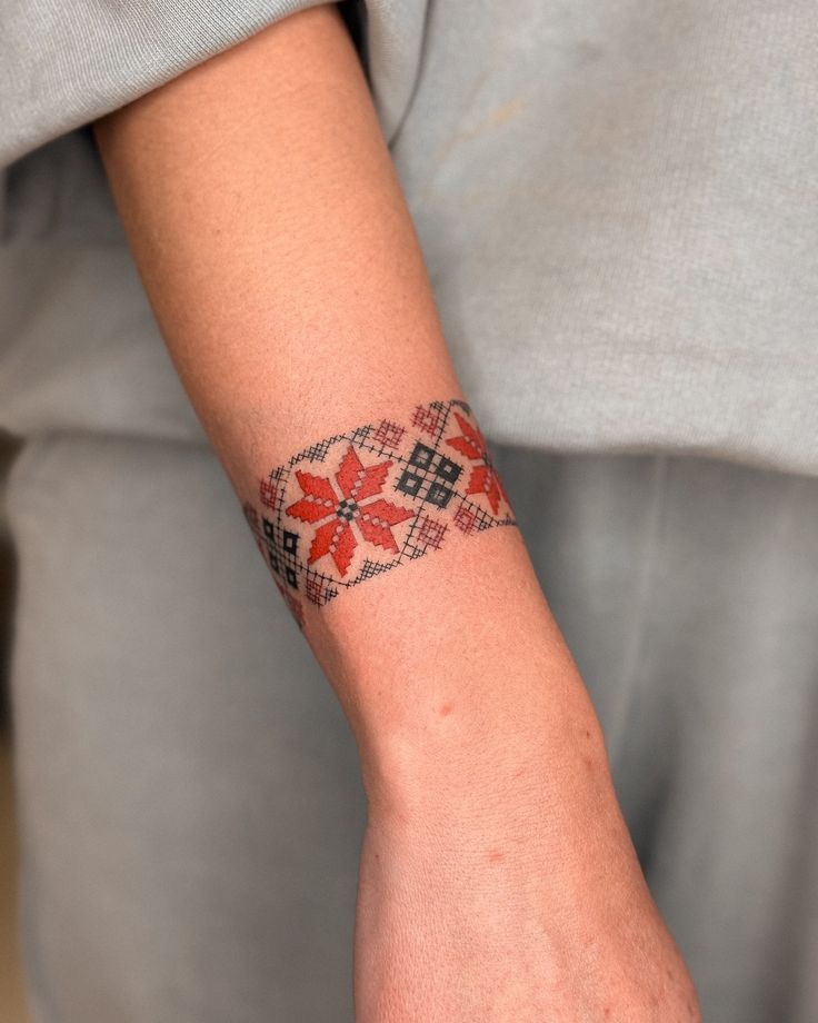 Slovak Embroidery Tattoo Design