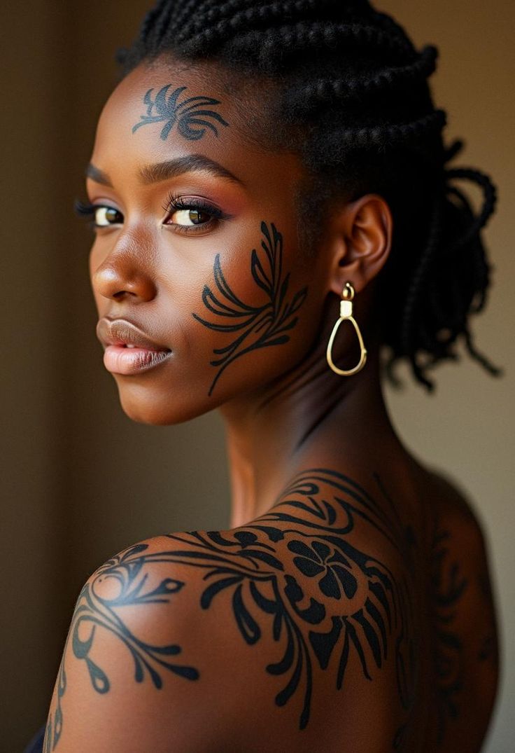 Bold Tribal Face Tattoos for Unique Expression