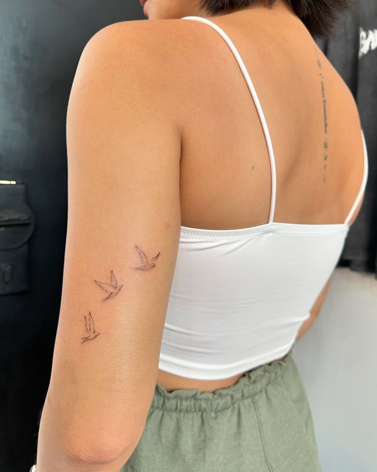 Flight of Freedom: Fine Line Bird Tattoos