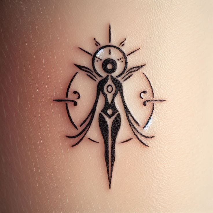 elegant blackwork finger tattoo design