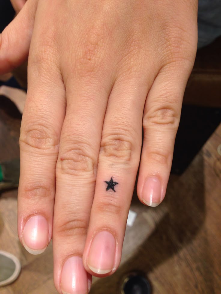 Minimalist Star Finger Tattoo Design