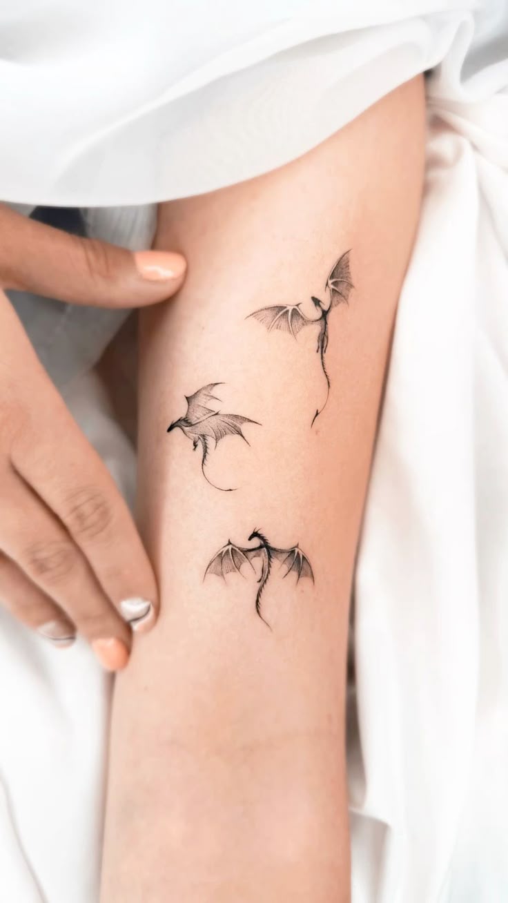 Elegant Dragon Forearm Tattoos