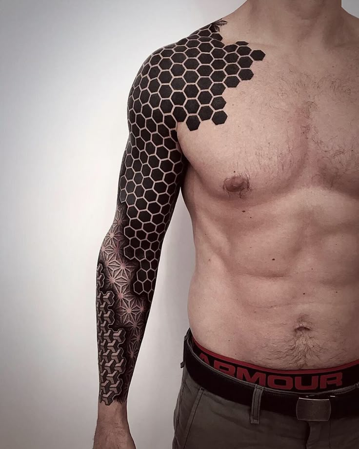 Stunning Geometric Blackwork Arm Tattoo