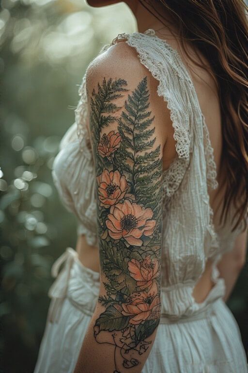 Stunning Floral Sleeve Tattoo Ideas for Women