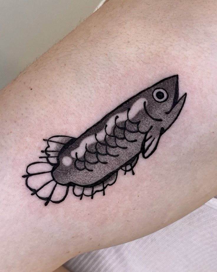 Unique Punk Fish Tattoo Design