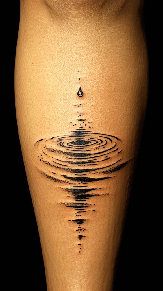 Tranquil Water Ripples Tattoo