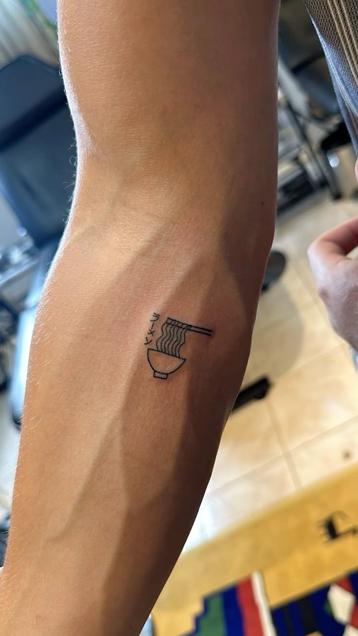 Savor the Flavor: Minimalist Ramen Tattoo
