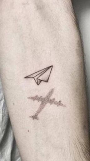 Minimalist Aviation Tattoo Ideas