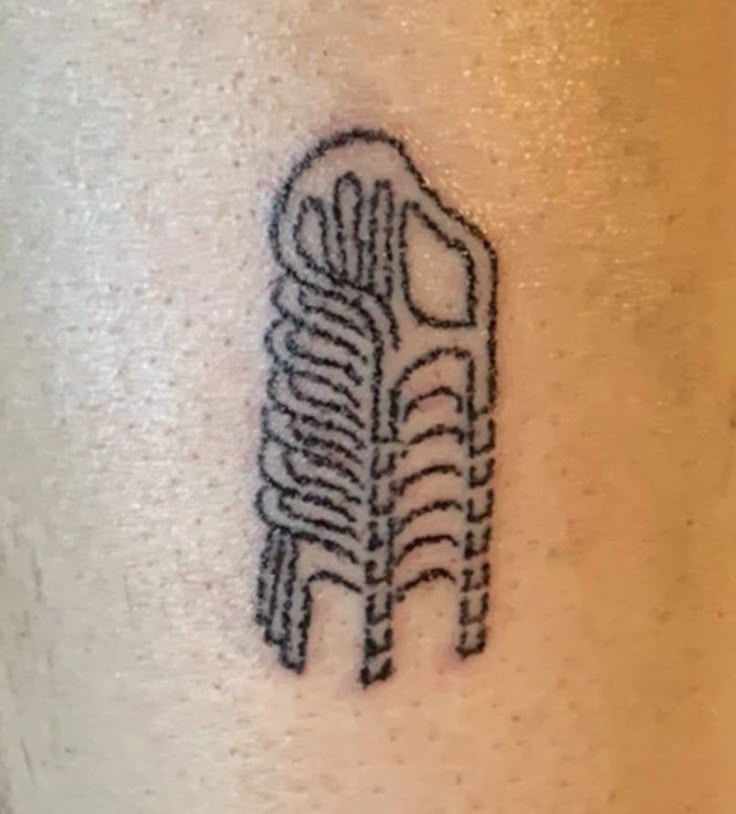 Chic Minimalist Chair Tattoo