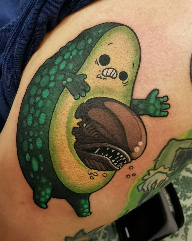 Whimsical Frog Tattoo Design