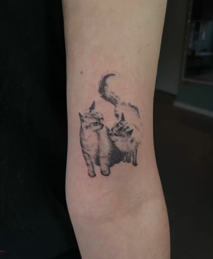 Charming Cat Companions Tattoo