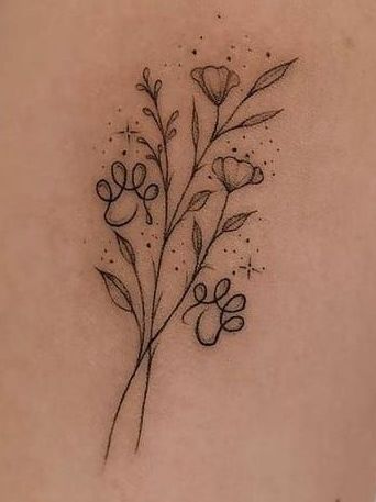Delicate Minimalist Flower Tattoo