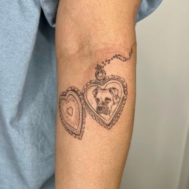 Heartfelt Canine Portrait Tattoo