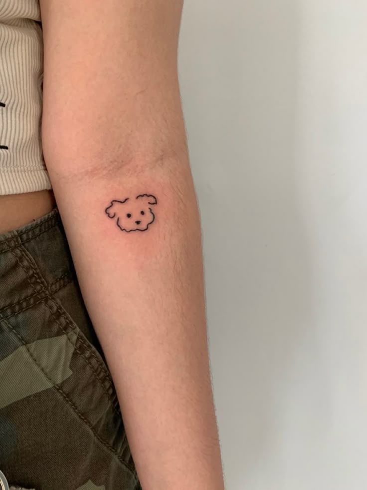 Charming Minimalist Dog Tattoo