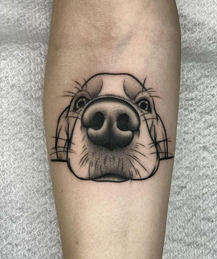 Realistic Dog Nose Tattoo for Animal Lovers
