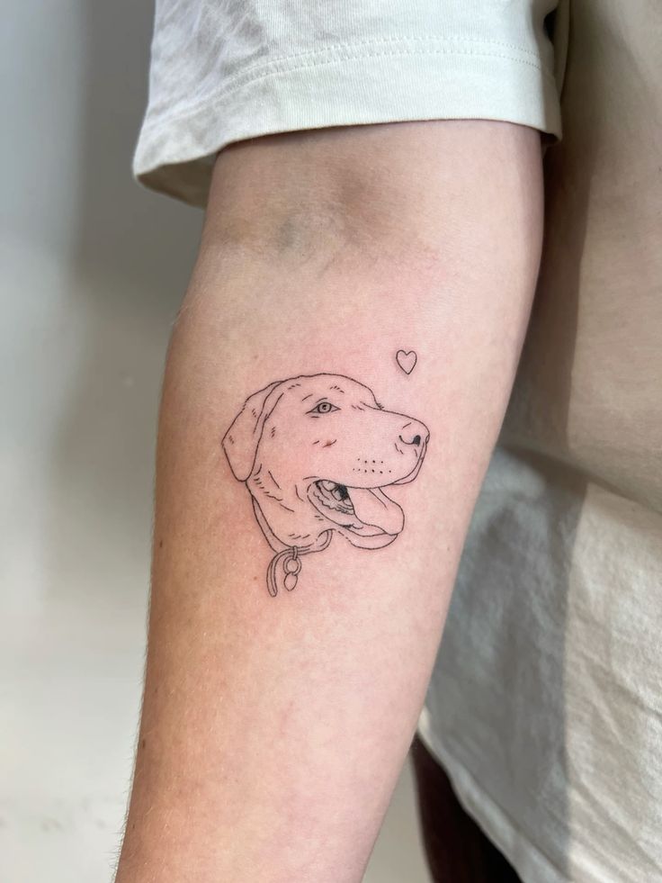 Charming Dog Portrait Tattoo