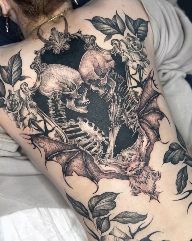 Gothic Realism Backpiece Tattoo
