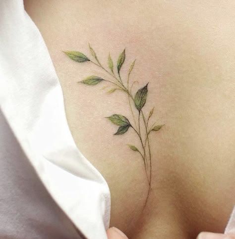 Delicate Floral Ribcage Tattoo