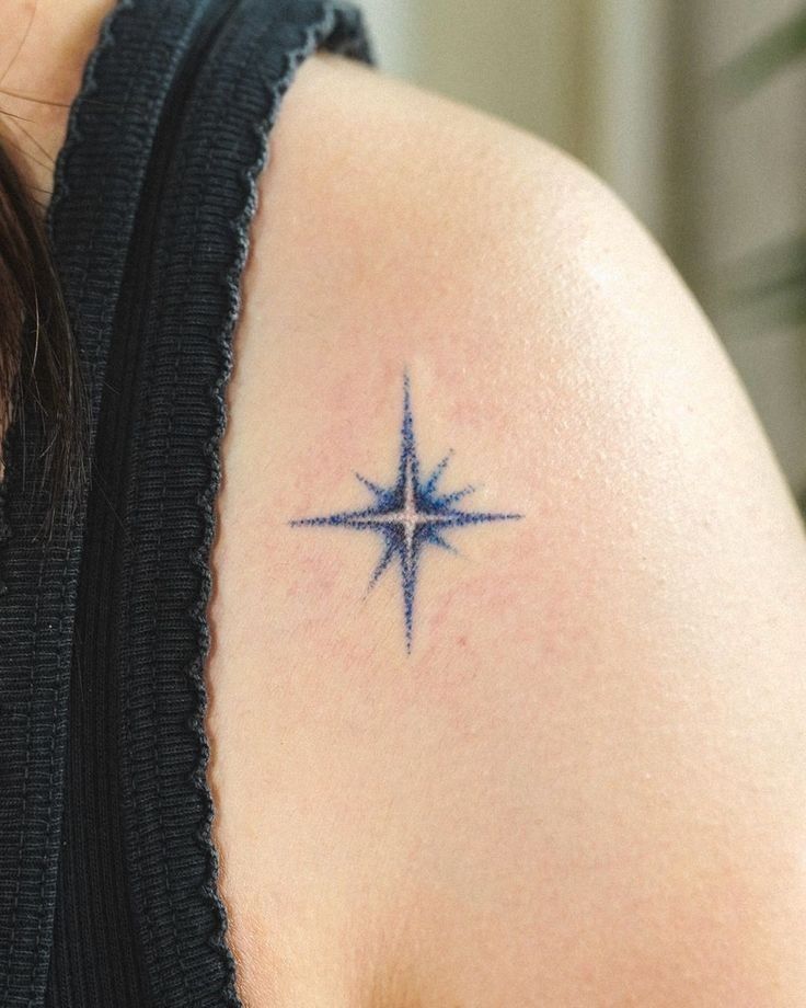 Minimalist Star of Peace Tattoo