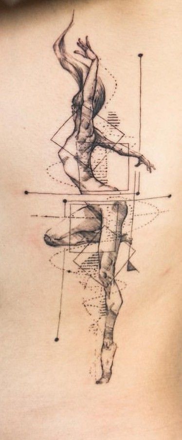 Dynamic Geometric Sketch Tattoo