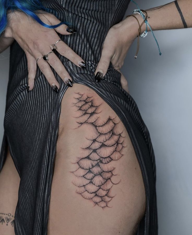 Stunning Mermaid Scales Tattoo