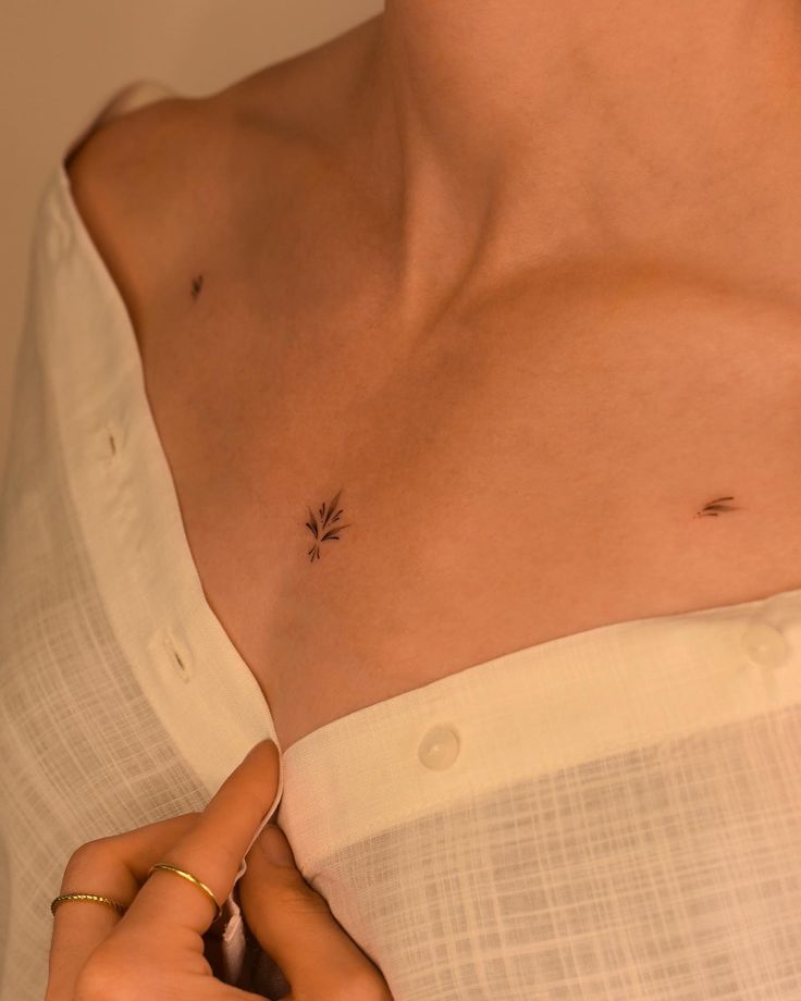 Delicate Minimalist Chest Tattoo