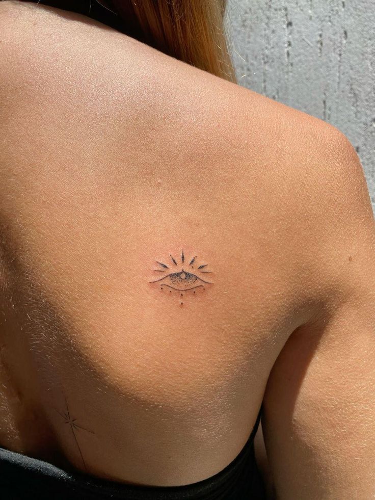 Minimalist Eye Tattoo for the Shoulder