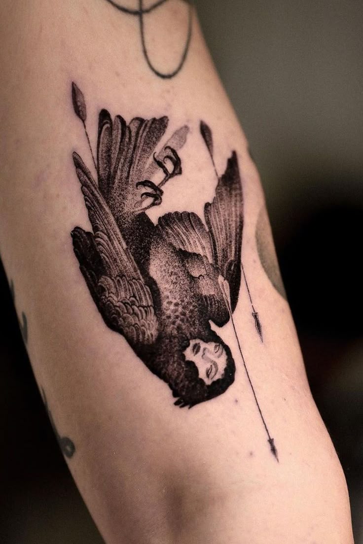 Surreal Bird Tattoo Design